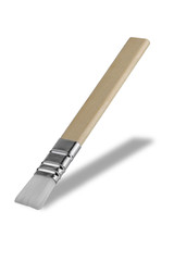 Water paint brush, wooden handle isolated on white background