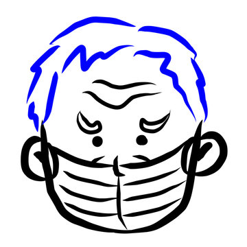 recommend clip art: 顔アイコン　男性　おじいさん　筆　表情