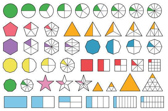 Fraction mathematics Fraction Calculator Simplifying Fractions on white background  vector illustration