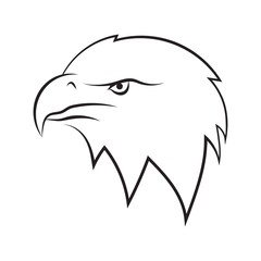 Vector Eagle Head.Emblem of predatory bird. national symbol of the USA