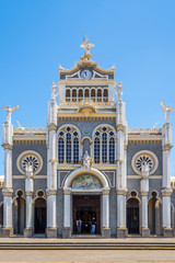 View at he Facade of Basilica Our Lady of the Angels in Cartago - Costa Rica