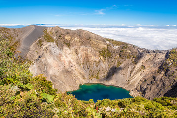 View to the Crater of Irazu Volcano at Irazu Volcano National Park in Costa Rica © milosk50