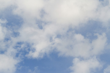 Beautiful sky texture view of white clouds in the blue sky.