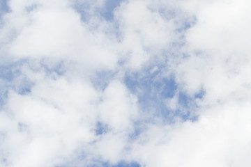 Beautiful sky texture view of white clouds in the blue sky.