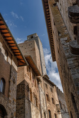 Old alley in Tuscany Italy