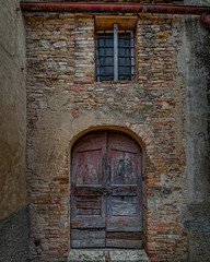 Old door in Tuscany Italy