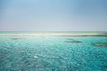 Fototapeta na wymiar White Island Africa Egypt Snorkeling Boat Trip water background.