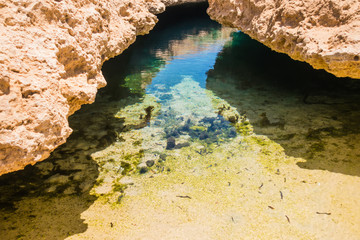 Naklejka premium Desert mountains great crack formations earth Ras Mohamed.