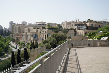 Fototapeta na wymiar Landscape View of City Centre of Jerusalem, Israel. Travel and Tourism