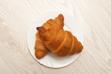 Croissants on a plate