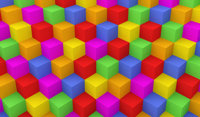 background cube design abstract geometric multicolor 