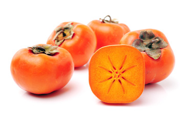 persimmon on a white background 