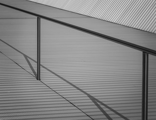 Black and white modern railing