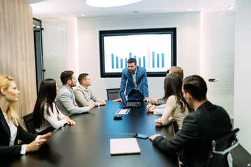 Picture of business meeting in conference room