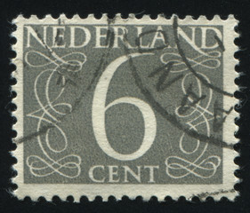 Netherlands retro stamp