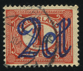Netherlands retro stamp