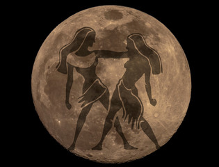 Full Moon Photo with Horoscopes © ClaudioArnese