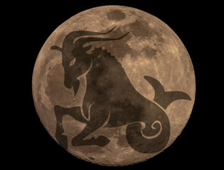 Full Moon Photo with Horoscopes