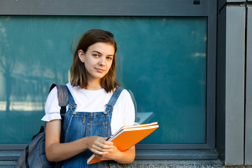Beautiful student girl portrait