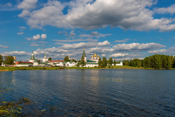 Valdai Iversky Svyatoozersky Virgin Monastery for Men. Selvitsky Island, Valdai Lake.