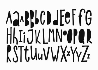 Doodle simple kids alphabet