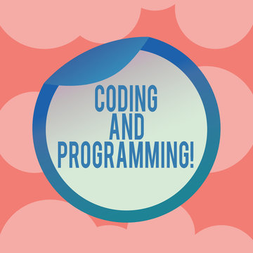 Writing note showing Coding And Programming. Business photo showcasing Design and build an executable computer program Bottle Packaging Lid Carton Container Easy to Open Cover
