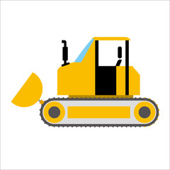 働く車のイラスト 自動車 ゴミ収集車 デフォルメ コミック アニメ調 ベクターデータ Wall Mural Globeds