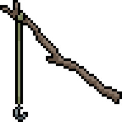 vector pixel art branch bait