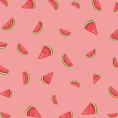 Watermelon pink fruit pattern background