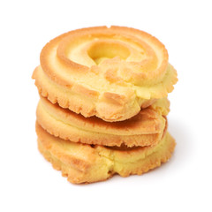 Cookies on white background