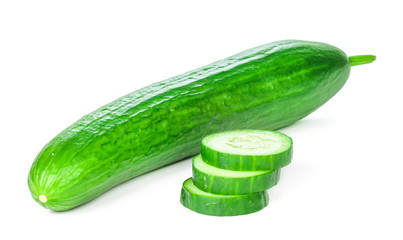 Cucumber isolated on white background