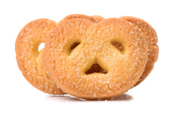 Cookies on white background
