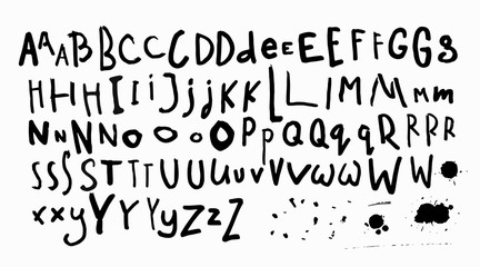 Doodle simple kids alphabet
