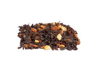 green tea leaf isolated on white background