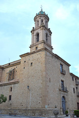 Fototapeta na wymiar Iglesia de Rubielos de Mora en provincia de Teruel España