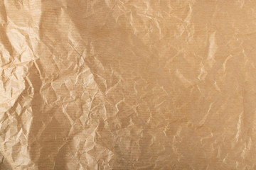 Crumpled Craft Paper Top View with Copy Space for Collages