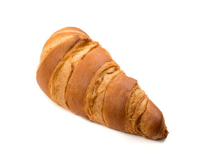 Sweet braided puff pastry isolated or pate feuilletee