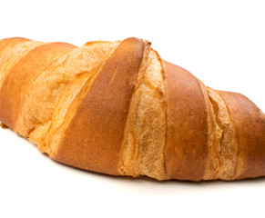 Sweet braided puff pastry isolated or pate feuilletee