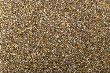 Background of Chia Seeds Close Up and Top View