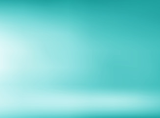 Studio room green mint background with soft lighting. You can use for design print, brochure, poster, banner, website, Presentation.