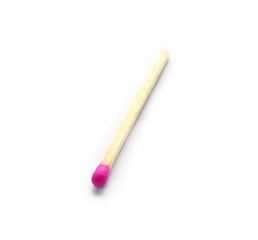 One match on white background