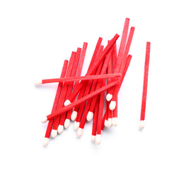 Many matches on white background