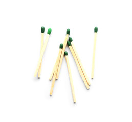Many matches on white background