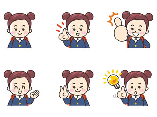 小学生の女の子セット01