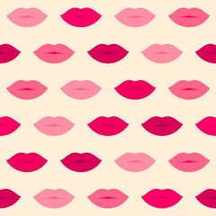 Square light beauty pattern with color lips. 