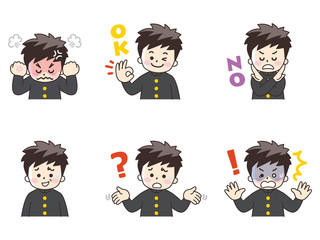 中高生の男の子セット04（学ラン）