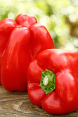 Peppers in natural background, 