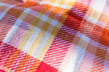 Cloth tablecloth background for pic-nic