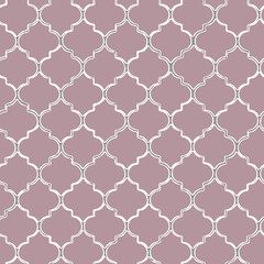 Fototapeta premium Vector seamless pattern of pink mozaic. Moroccan-inspired tiles