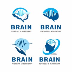 Mental Health, Brain Care. Psychology logo